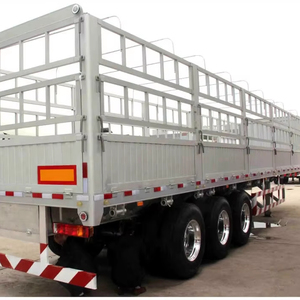 Trung Quốc Nhà máy sản xuất 100 tấn 3 trục 12 bánh xe Heavy Duty hàng hóa động vật chăn nuôi Giao thông vận tải cổ phần hàng rào Trailer bán - Product Image 1