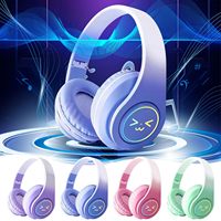 B39 Pro sans fil dégradé Macaron lumineux son de haute qualité casque de réduction de bruit pliable pour les enfants