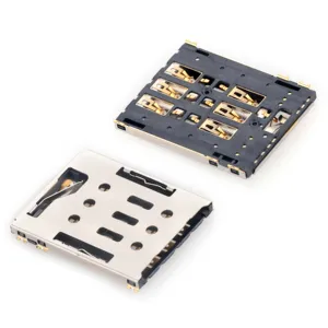 MUP-C7803 6PIN H1.38mm Push pull single Nano sim card slot connector with card tray type