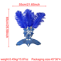Coiffe de scène en plumes et strass pour carnaval, spectacle de danse Samba, accessoire de tête pour performance de fête