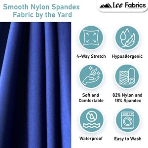 Nylon Spandex Fabric, 4-Way Stretch Wide Elastic Material, Ideal for Swimwear, Yoga Pants, Sportswear & Table Cloth - Product Image 3