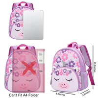 Sac à dos scolaire léger et imperméable en gros, dessin animé d'animaux mignons, sac à dos créatif 3D pour enfants de maternelle, garçons et filles, usage quotidien