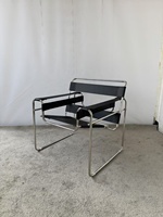 Fauteuil de salon classique de style Bauhaus, fauteuil d'appoint en acier tubulaire