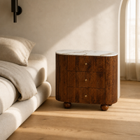 Table console avec panneau de tiroir cannelé, commode à bords arrondis avec grand espace de rangement, plateau de table effet marbre