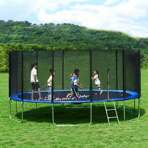Trampoline à ressorts pour intérieur et extérieur avec filet <span class=keywords><strong>de</strong></span> protection, rond, pour adultes et enfants, usage intensif, parc <span class=keywords><strong>de</strong></span> <span class=keywords><strong>jeux</strong></span> - Product Image 1