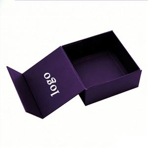 Factory Direct Customizable Free Design Purple Coated <b>Paper</b> Magnetic Box Premium Ideal for Cosmetic Gift Packaging - Product Image 2