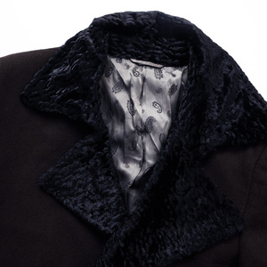 Fabbrica cinese all'ingrosso di alta qualità cappotto in lana con collo di pelliccia da uomo a doppio petto <span class=keywords><strong>Trench</strong></span> da uomo - Product Image 2