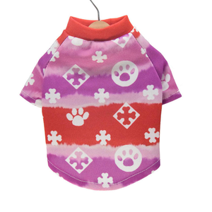 Vêtements pour chien de marque de luxe <span class=keywords><strong>Vuitton</strong></span> Luis, t-shirt d'été mignon avec empreinte de patte, matière polyester, motif animal athlétique pour animaux de compagnie - Product Image 6