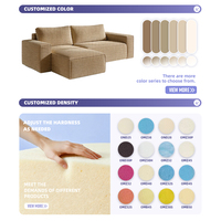 Canapé sans cadre compressé en mousse haute densité, assise souple pour distributeurs de meubles, grossistes, marque privée, exportation