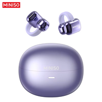MINISO MS198 Casque d'écoute sportif à pince d'oreille AI, écouteurs sans fil avec micro, réduction du bruit, traducteur, écouteurs Bluetooth V6