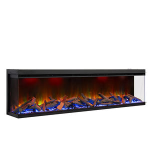 最新の大型80インチモダン室内3面リアルLED炎電気暖炉（オプションで本物の薪セット、スマート音声制御付き） - Product Image 6