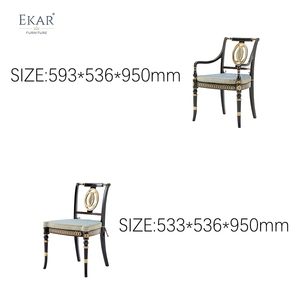 Silla de Comedor de Lujo EKAR Regent Celestial |   Sillón de <span class=keywords><strong>Estilo</strong></span> Inglés Pintado a Mano | - Product Image 6