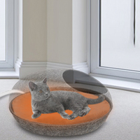 Lit pour chien portable et lit pour chat grotte amovible lavable en feutre de laine Design compact pour bureau dortoir utilisation hivernale boîte emballage