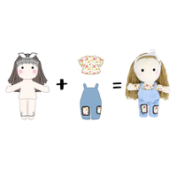 Nouveau design de poupée douce et mignonne en peluche avec tissu amovible, poupées Kpop en peluche de coton personnalisées pour filles, cadeaux
