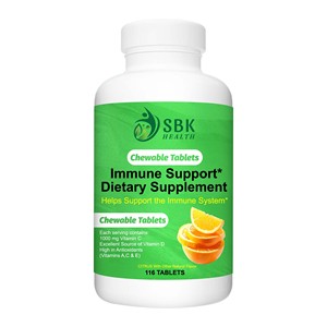 Tabletas masticables ricas en antioxidantes para el apoyo inmunológico, vitamina A, refuerzo diario de la inmunidad, suplemento multinutriente masticable. - Product Image 1