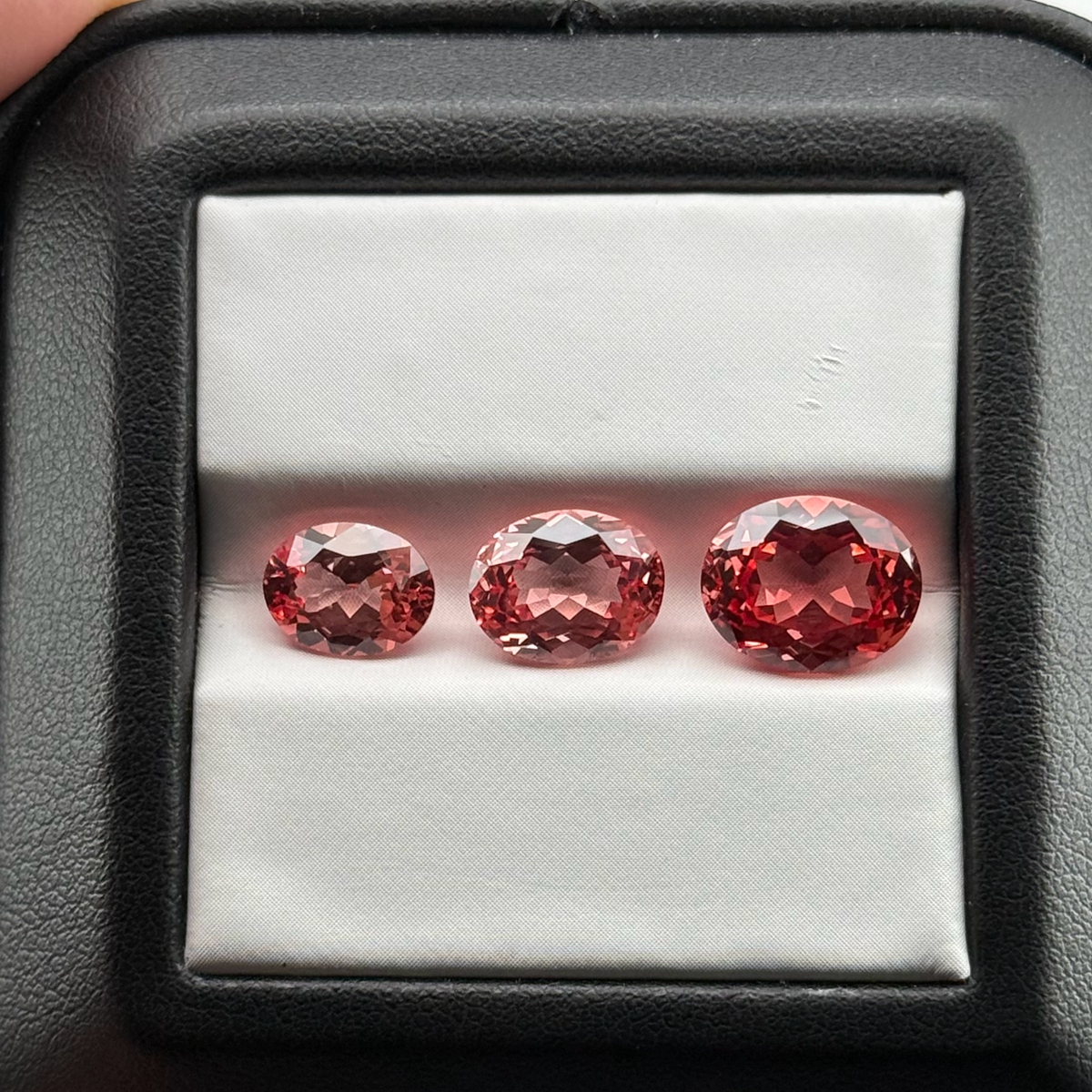 Pink oval cut