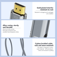 Cable USB-C a HDMI de Ultra Alta Velocidad, Alta Calidad, 1M 2M 3M, 8K/60Hz, USB-C Macho a HDTV Macho, Sin Reseñas Aún, 10 Vendidos