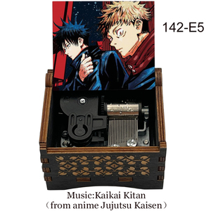 Boîte à musique en bois Sankyo Mechanism Wood Kaikai <span class=keywords><strong>Kitan</strong></span>, noire, premium, 18 notes, Jujutsu Kaisen, à remonter - Product Image 5