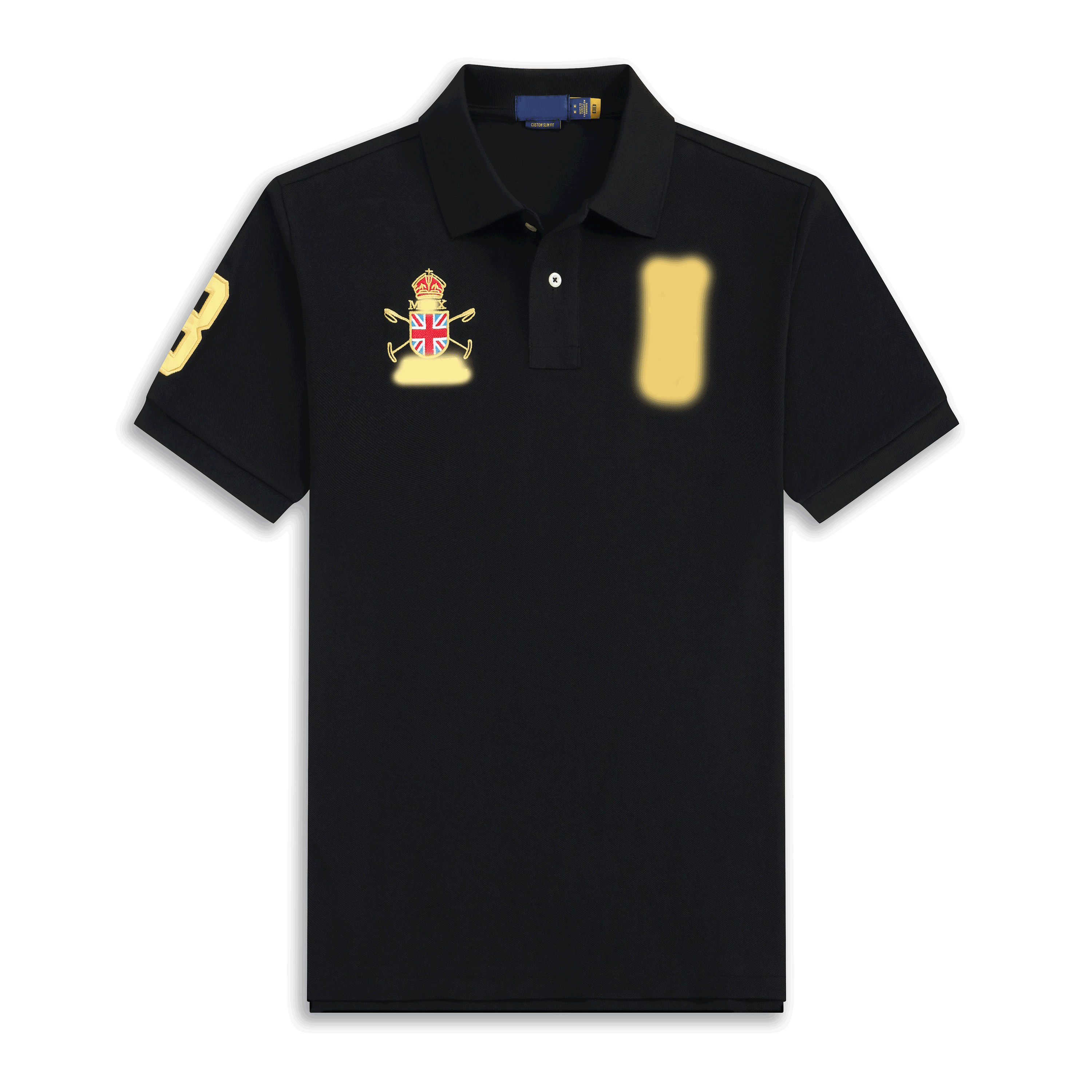 Noir avec logo RL jaune