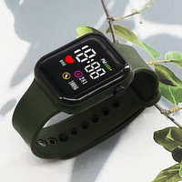 Jam Tangan Digital LED untuk Pasangan, Pelajar, Anak-anak, Universal, Tahan Air, Elektronik, Pintar, untuk Olahraga dan Kebugaran