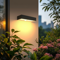Lampe murale solaire super lumineuse IP65 étanche tout-en-un avec détecteur de mouvement PIR pour éclairage décoratif extérieur