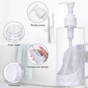 ขวดครีมพลาสติกเปล่าขนาดเล็กพร้อมเครื่องสำอางปั๊มโลชั่นแบบย่อยสลายได้แชมพูแบบย่อยสลายได้หรูหราขนาด500มล. - Product Image 3