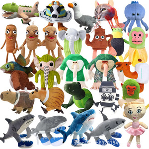 Tung Tung Tung Sahur Shark Doll New American Shanhaijing Peluche Jouet Brodé Techniques pour le Soulagement du Stress - Product Image 1