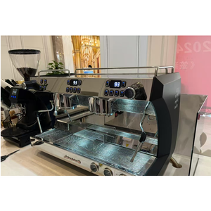 <span class=keywords><strong>Cafetera</strong></span> Eléctrica Comercial <span class=keywords><strong>Italiana</strong></span> Semi-Automática de Doble Cabezal TRUWIN, Multibombas, Acero Inoxidable, 9 Bares de Presión - Product Image 4