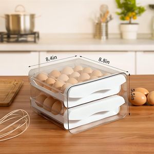 Multi-Layer Egg Holder Dispenser Egg Plastic Organizer Storage <b>Container</b> <b>Box</b> Plastic for Refrigerator - Product Image 2