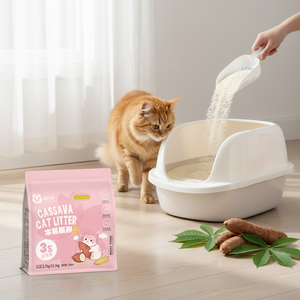 Litière pour chat en manioc pur, ultra-fine, désodorisante, antibactérienne, anti-odeur, facile à agglomérer, <span class=keywords><strong>sans</strong></span> poussière, à <span class=keywords><strong>prix</strong></span> réduit - Product Image 1