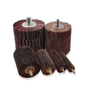 Disco de lija cilíndrico M10x1.5mm de grano grueso con unión de resina para pulido y desbarbado de paredes internas de tuberías de acero - Product Image 5