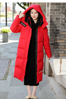 Veste matelassée à capuche amovible avec logo personnalisé, manteau d'extérieur pour femme, doudoune longue femme