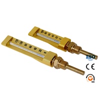 V Line Glass Mechanical Temperature Gauge for diesel Engines