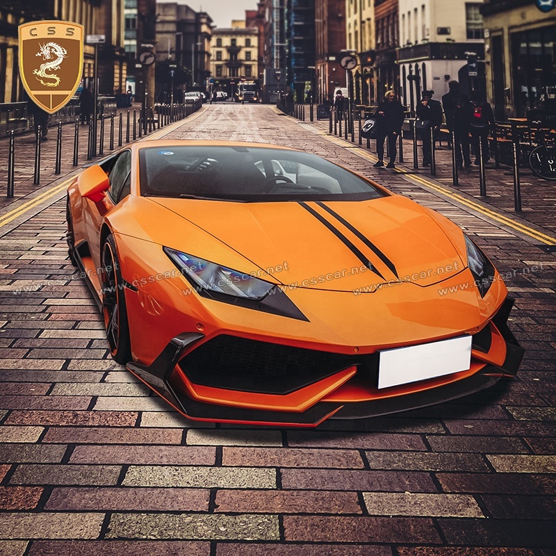 DMC estilo fibra de carbono Kits de cuerpo incluyendo Spoiler faldas laterales frente labio trasero difusor para Huracan Lp610