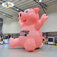 Mascotte géante gonflable personnalisée cochon rose avec ventilateur intégré, modèle animal publicitaire de la marque TOYS-OCEAN, taille personnalisable