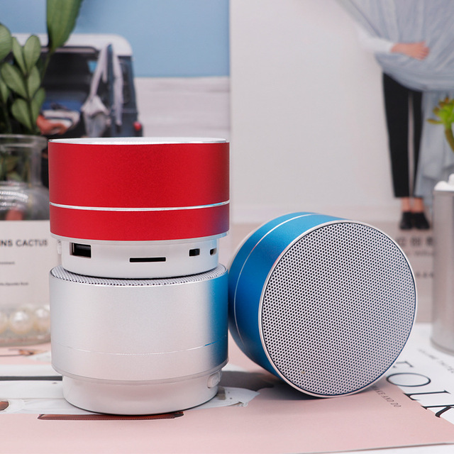 Metal Bluetooth Speaker with Subwoofer Wireless Card Insertion for Mobile Phone Computer Laptop Bluetooth Speaker