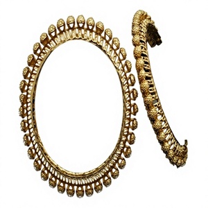 Luxury Premium Quality Gold Finish Two Set OF Openable Fashion Bangles for Women Wedding Wear Collection - Product Image 2