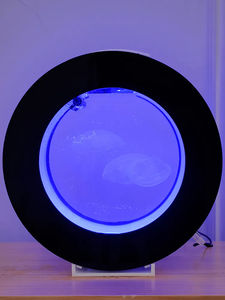 Réservoir de méduses en acrylique blanc et noir de bureau 8L/18L/50L petit Aquarium cadeau de ménage Aquarium rond Aquarium créatif Aquari - Product Image 6