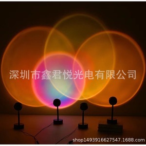 โคมไฟฉายภาพพระอาทิตย์ตก ปรับสี RGB ได้ แสงไฟสร้างบรรยากาศ สำหรับถ่ายภาพ โคมไฟตั้งโต๊ะ 15W ใช้ไฟ AC DC วัสดุพลาสติก - Product Image 3