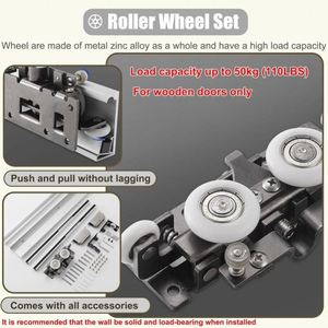 Kit de Puerta Corredera Invisible de Aluminio de Alta Resistencia WEKIS, Insonorizada y de Fácil Instalación para Cocinas, Cuartos de Almacenamiento y Oficinas - Product Image 4