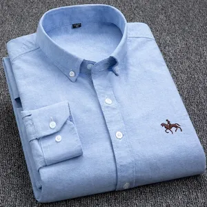<span class=keywords><strong>Camicie</strong></span> da <span class=keywords><strong>Uomo</strong></span> <span class=keywords><strong>Taglie</strong></span> <span class=keywords><strong>Forti</strong></span> a Maniche Lunghe in 100% Cotone Oxford Stile Polo <span class=keywords><strong>Casual</strong></span> con Ricamo Abbigliamento Bianco - Product Image 4