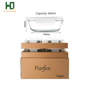 Hộp đựng thức ăn bằng kính hình chữ nhật, không chứa BPA, có nắp đậy kín khí, dùng làm hộp cơm trưa bằng kính - Product Image 6