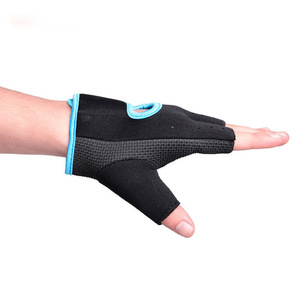 Custom Logo Weightlifting Half-Finger Breathable Non-Slip Water Resistant Unisex Gym <b>Gloves</b> for Workout and Sports - Product Image 5