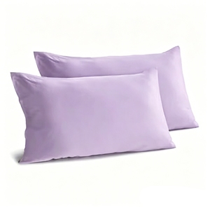 Fodera per cuscino classica in tessuto solido 50x70cm 100% fibra di bambù certificata Oeko-Tex, fresca e traspirante, set da 2 pezzi, con risvolto da 15cm, rettangolare, per la casa - Product Image 1