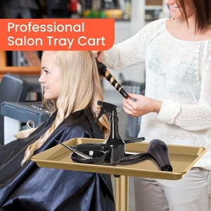 Salon Tray <b>Cart</b> 4 Wheel Multi-layer Height Adjustable Rolling Handcart <b>for</b> Beauty and Tattoo <b>Tools</b> Storage - Product Image 2