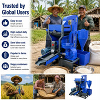 Machine commerciale de polissage et de mouture du riz avec élévateur de grains et tamis vibrant pour l'élimination des impuretés (cruas, pierres, copeaux)