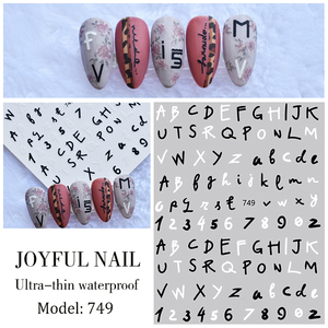 2025 New Arrival Nhật Bản Tối Giản Đen Trắng Trừu Tượng Dán Móng Tay Tự Dính Ủng Hộ Hot Nghệ Thuật Hàng Hóa Làm Bằng Nhựa - Product Image 6