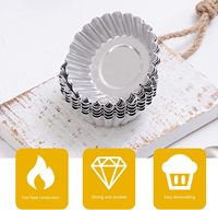 Moules à tartelettes en aluminium personnalisables de 40 ml, résistants au four, écologiques, de qualité alimentaire, avec impression de couleur et de logo personnalisés