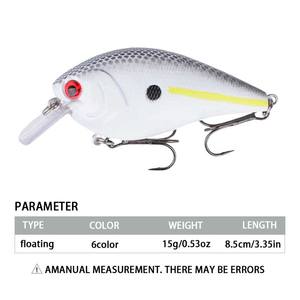 פיתיון דמוי דג רוקפיש חדש לזריקה למרחקים ארוכים, צף, שמן, דמוי דג, 8.5 ס\\\"מ, 15 גרם, מינואו רועש, דמוי דג ביוני, סיטונאי - Product Image 2