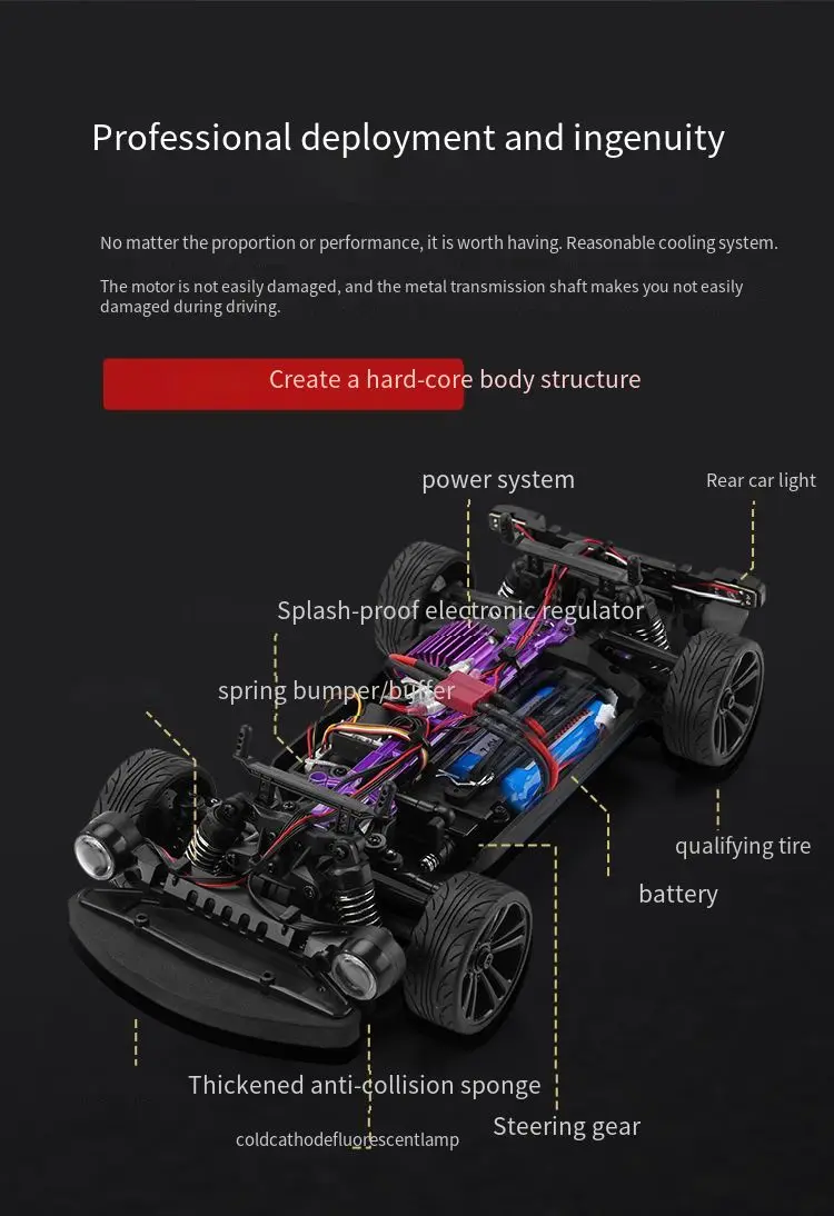 1:16 Full Scale 16301 RC Car Four-Wheel Drive Flat Running Drift Car 2.4G 35KM/H High Speed Car Remote Control Toys For Kids